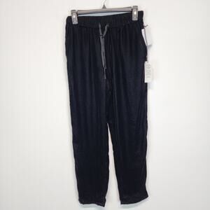 Treasure & Bond Black Velvet Pants Size XXS Elastic Waist Pull On Stretch Luxe